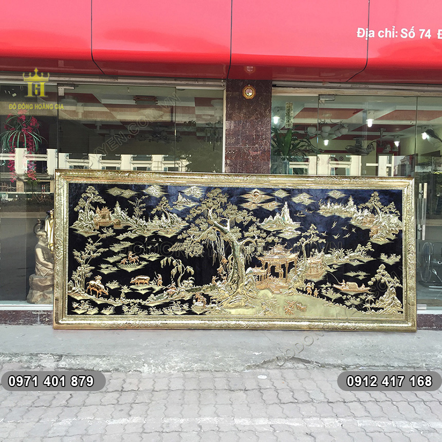 Tranh đồng qu&ecirc; bằng đồng - Mang cả kh&ocirc;ng gian sống nhẹ nh&agrave;ng, b&igrave;nh y&ecirc;n v&agrave;o nh&agrave;